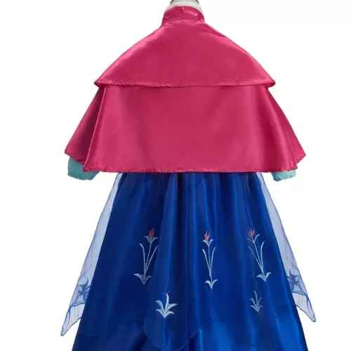Déguisement princesse fille 6 pièces – robe, cape, perruque, accessoires féériques