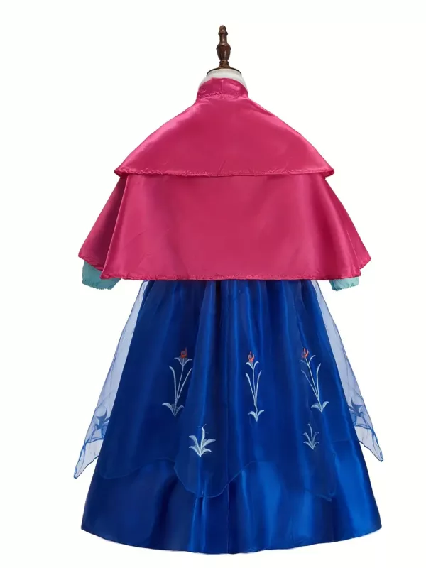 Déguisement princesse fille 6 pièces – robe, cape, perruque, accessoires féériques