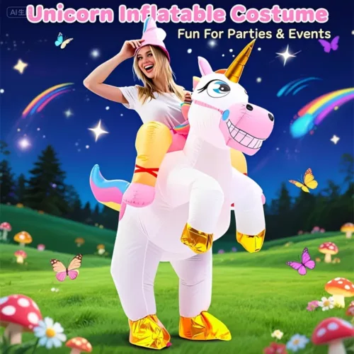 Costume gonflable licorne adulte – déguisement original pour fête et carnaval