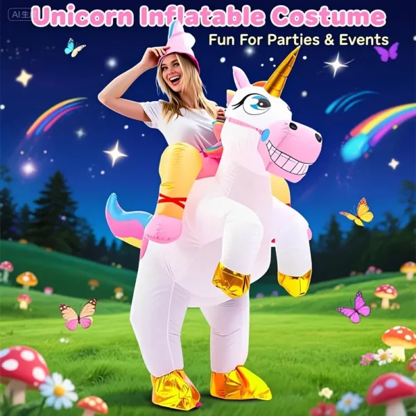 Costume gonflable licorne adulte – déguisement original pour fête et carnaval