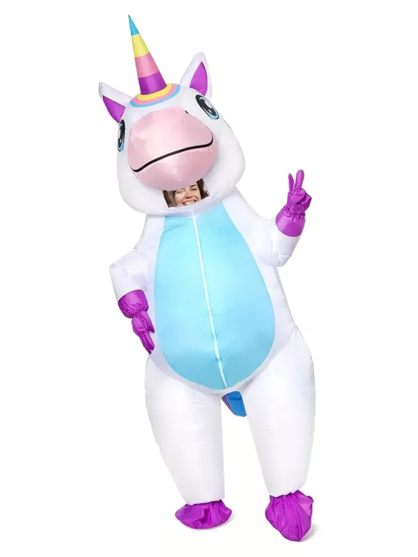 Costume gonflable licorne adulte – déguisement drôle et original cavalier