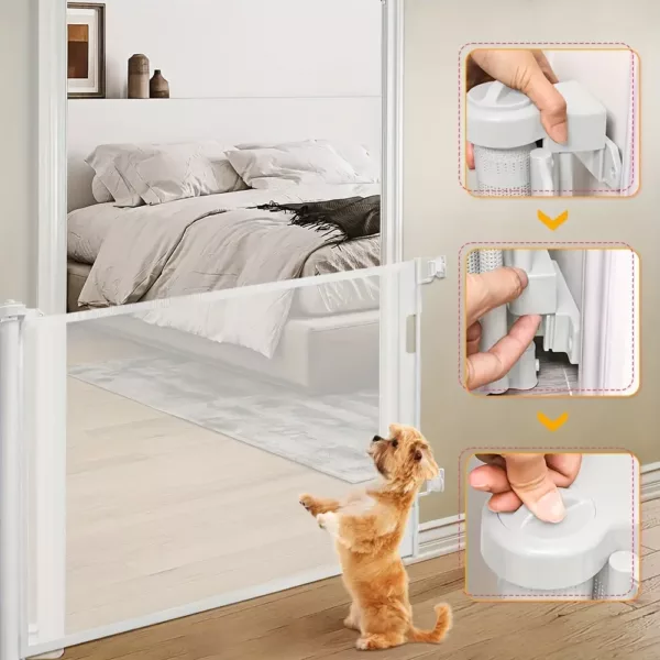 Barrière de sécurité rétractable pour enfant – montage mural facile