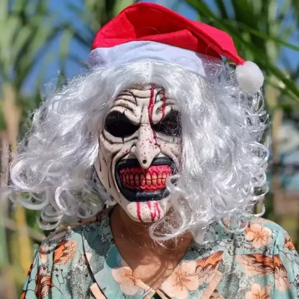 Masque de clown effrayant à capuche – latex réaliste pour costume Halloween
