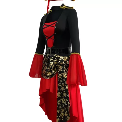 Costume pirate fille avec robe et chapeau – déguisement anniversaire ou carnaval