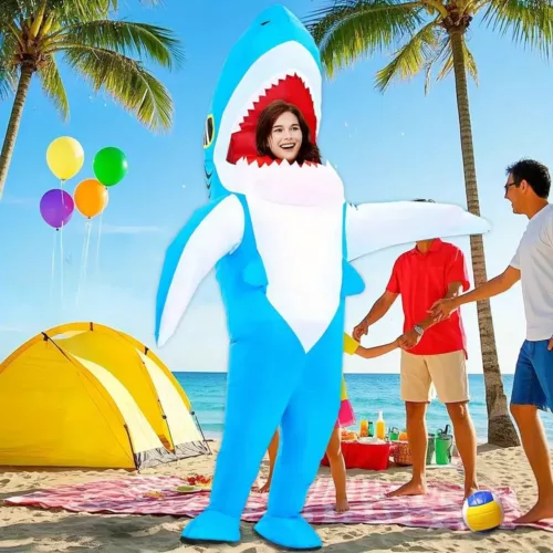 Costume gonflable requin adulte – déguisement amusant pour soirées et festivals