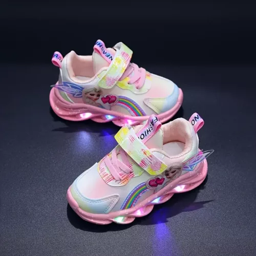 Baskets lumineuses fille – chaussures sport princesse pour bébé et tout-petit