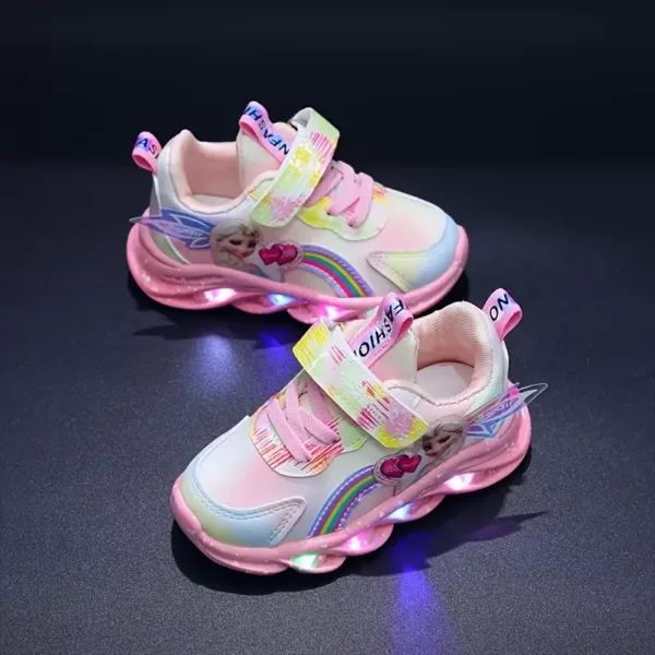 Baskets lumineuses fille – chaussures sport princesse pour bébé et tout-petit