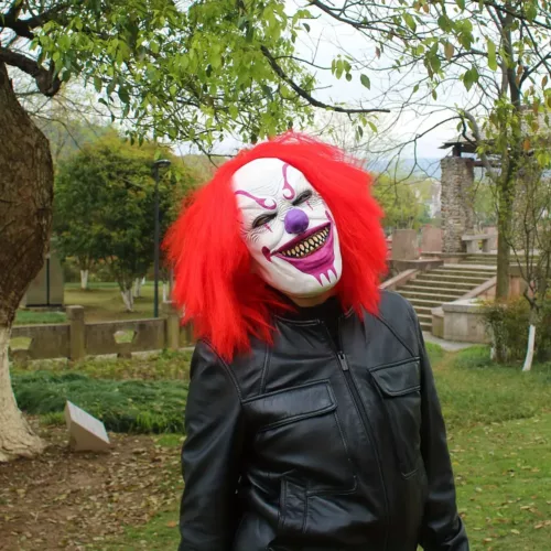 Masque Joker effrayant en latex – Accessoire terrifiant pour Halloween et cosplay