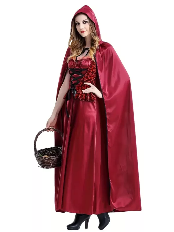 Déguisement Petit Chaperon Rouge fille – robe avec cape et manches assorties