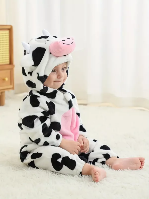 Combinaison déguisement bébé animal mignon avec capuche – douce et confortable