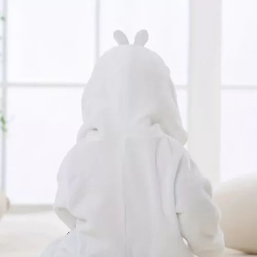 Combinaison bébé hiver doublée chaude – grenouillère doux motif animal avec capuche