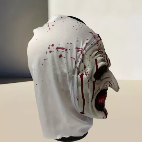 Masque de clown effrayant à capuche – latex réaliste pour costume Halloween