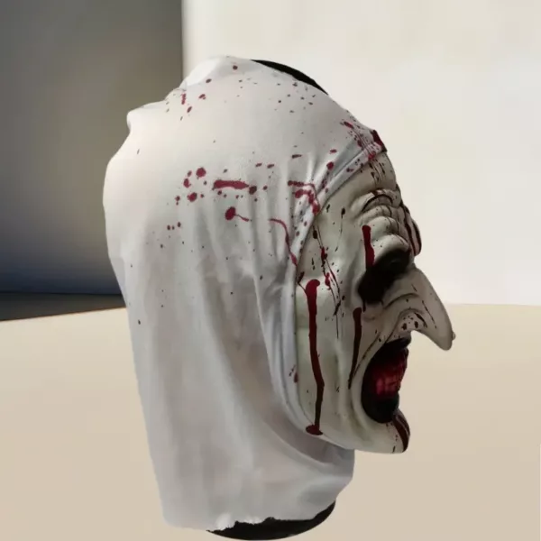 Masque de clown effrayant à capuche – latex réaliste pour costume Halloween