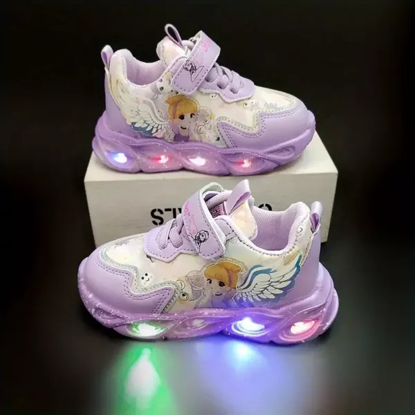 Baskets fille lumineuses style princesse – sneakers légères printemps automne