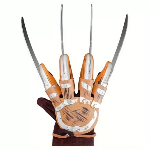 Gant griffe Freddy Krueger réaliste – accessoire cosplay Halloween en métal