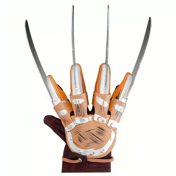 Gant griffe Freddy Krueger réaliste – accessoire cosplay Halloween en métal