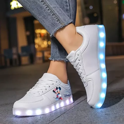 Sneakers femme imprimé 2D – design lumineux original et tendance