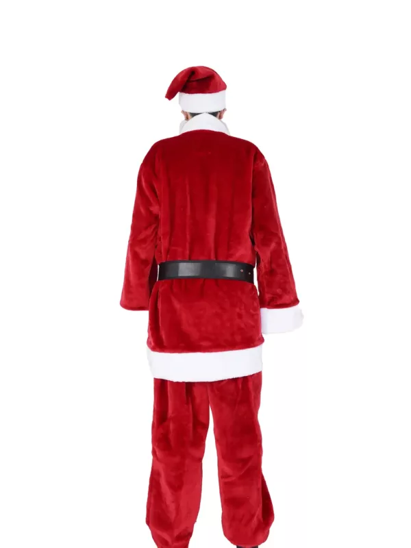 Déguisement Père Noël 4 pièces ultra-épais – Chapeau, haut, pantalon, ceinture