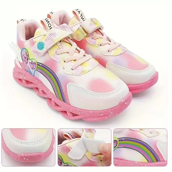 Baskets lumineuses fille – chaussures sport princesse pour bébé et tout-petit