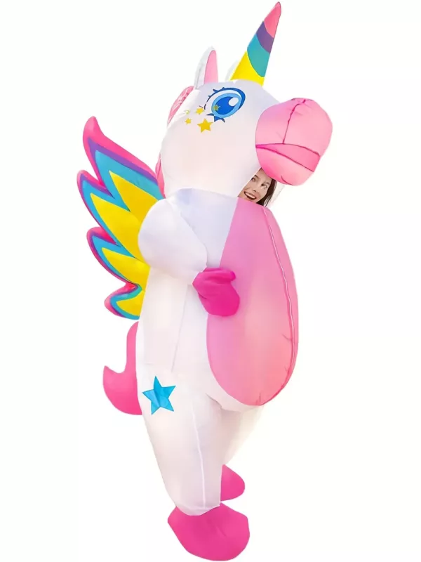 Costume licorne gonflable adulte avec ailes – déguisement original fête carnaval