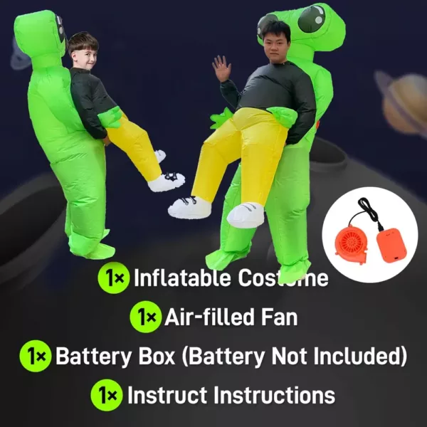 Costume gonflable homme extraterrestre drôle – effet porté surprenant
