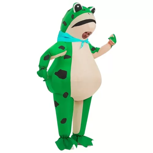 Déguisement grenouille gonflable adulte avec éclairage – costume intégral fun