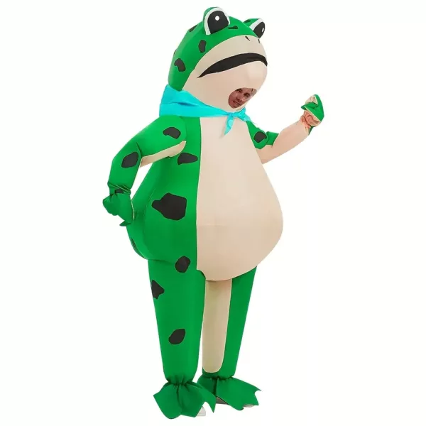 Déguisement grenouille gonflable adulte avec éclairage – costume intégral fun
