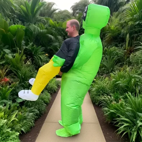 Déguisement gonflable alien porté enlevé – costume drôle adulte fête
