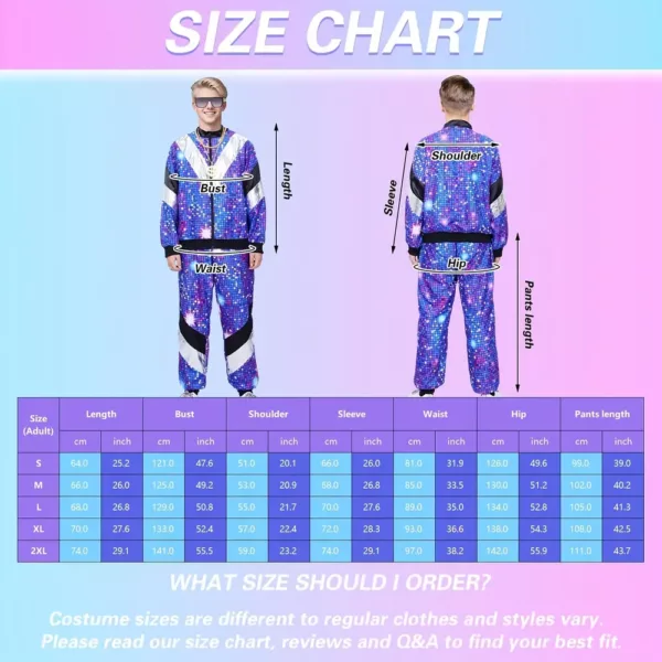 Déguisement homme style hip-hop rétro – ensemble veste et pantalon années 80