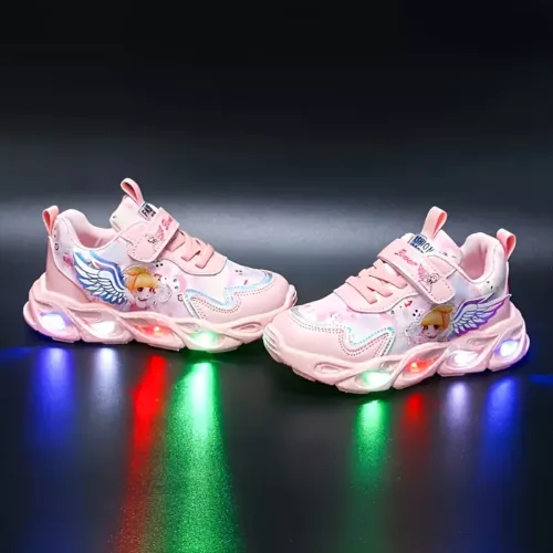 Baskets fille rétro à LED – style basse lumineuses pour look tendance