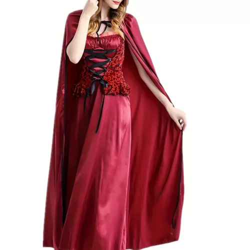 Déguisement Petit Chaperon Rouge fille – robe avec cape et manches assorties