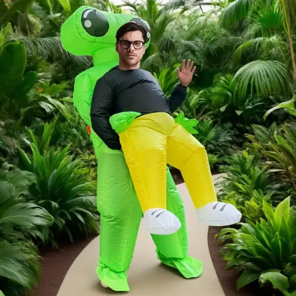 Déguisement gonflable alien porté enlevé – costume drôle adulte fête