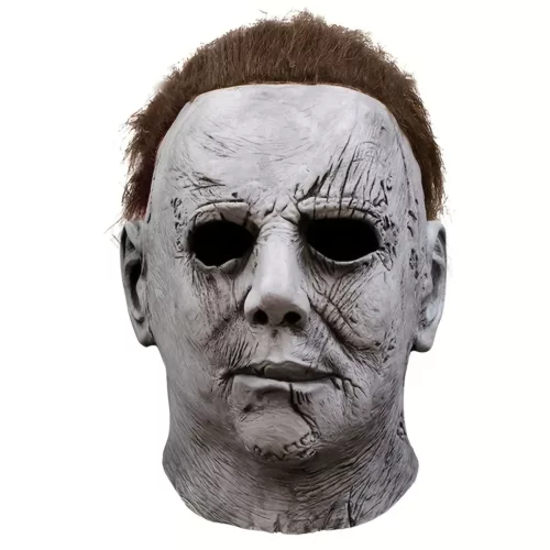 Masque d’horreur Halloween en latex réaliste – visage blanc larmes sanglantes