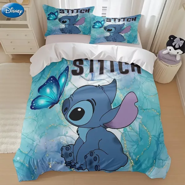 Parure de lit Stitch 2 ou 3 pièces – douce et confortable pour chambre ou dortoir