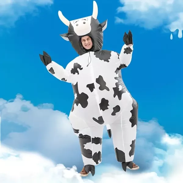 Costume gonflable adulte vache amusante – déguisement Halloween ou fête