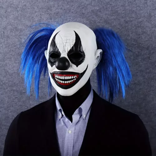Masque clown effrayant en latex pour adulte – idéal Halloween et soirées déguisées