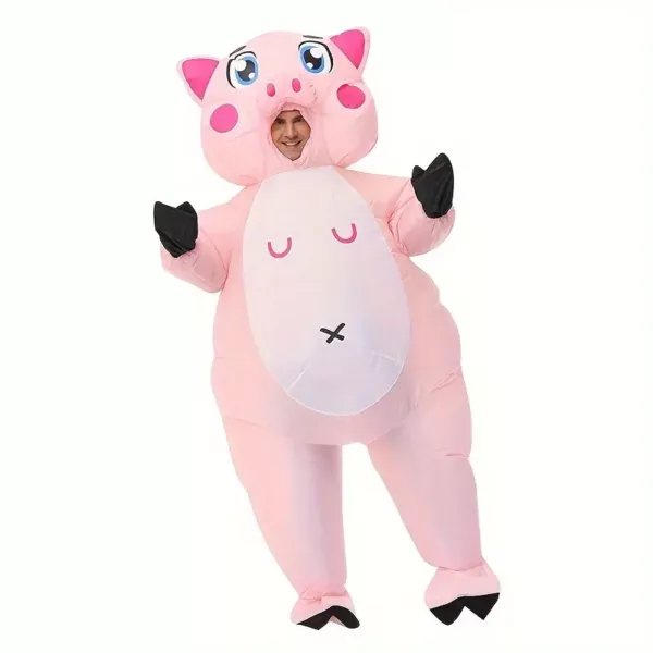 Costume gonflable cochon rose – déguisement drôle adulte pour fête et carnaval