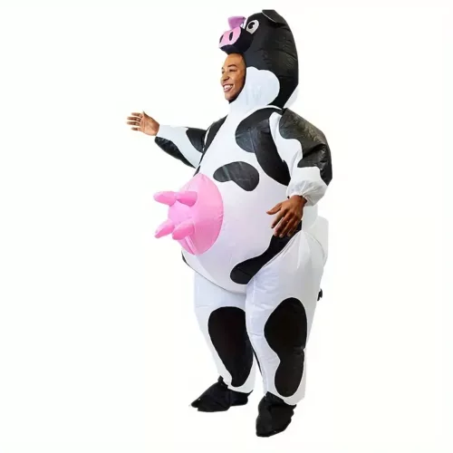 Déguisement gonflable vache adulte – costume amusant pour fête et carnaval