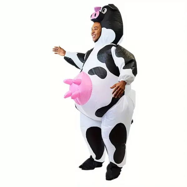 Déguisement gonflable vache adulte – costume amusant pour fête et carnaval