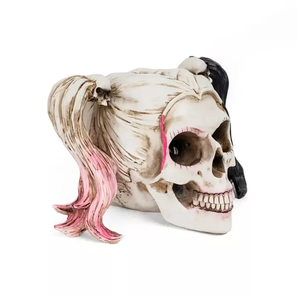 Accessoire tête de crâne en résine avec cornes – décoration Halloween réaliste