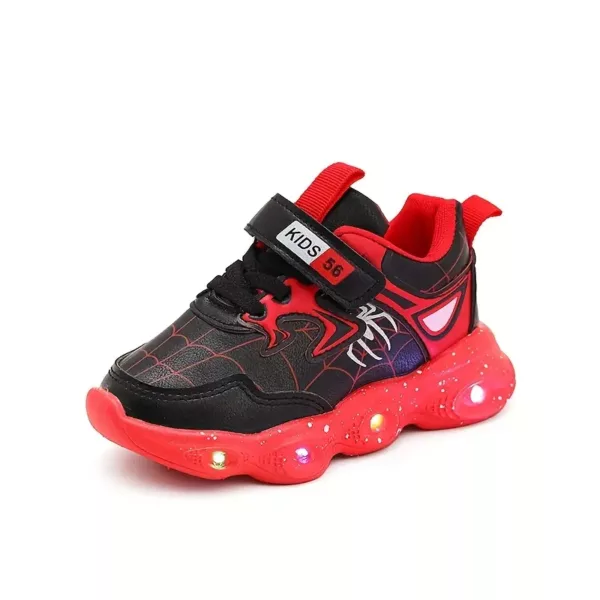 Baskets enfants LED lumineuses motif toile d’araignée – sport et loisirs