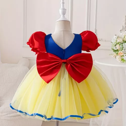 Robe de princesse fille avec cape et manches bouffantes style conte de fées