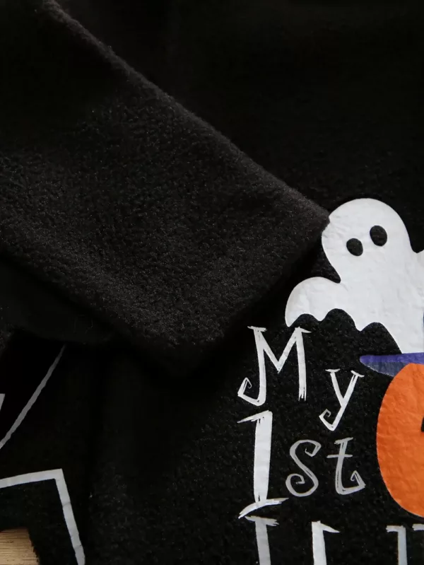 Combinaison Halloween garçon en molleton doux – déguisement à manches longues