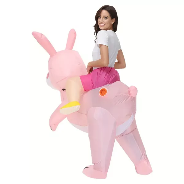 Déguisement lapin de Pâques adulte – combinaison intégrale avec tête peluche