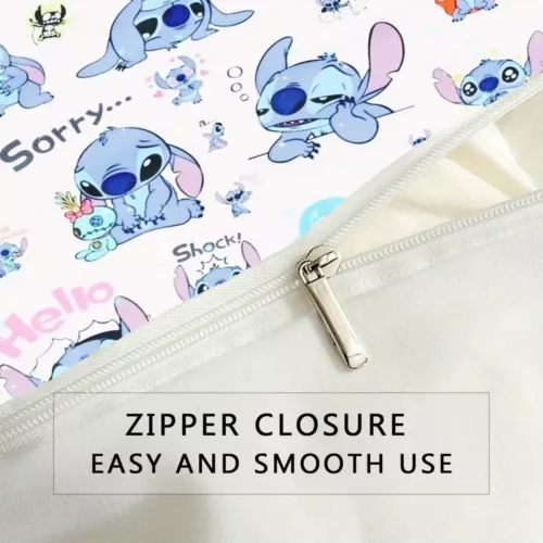 Parure de lit Stitch douce et respirante – 2 ou 3 pièces style cartoon enfants