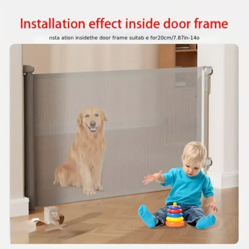 Barrière de sécurité extensible sans perçage – pour bébé et animaux, usage intérieur