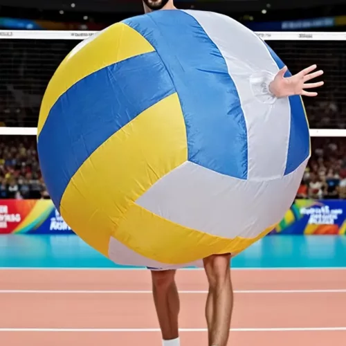 Costume gonflable de volleyball – déguisement fun pour adulte en équipe