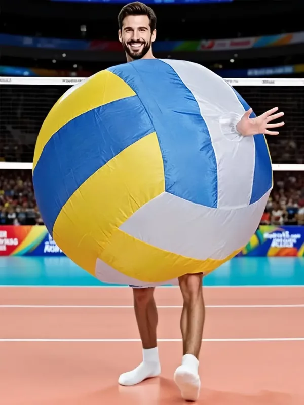 Costume gonflable de volleyball – déguisement fun pour adulte en équipe