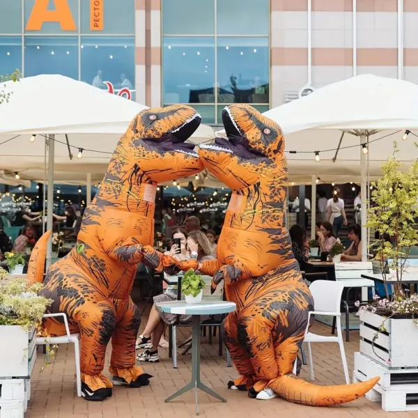 Costume dinosaure gonflable T-Rex adulte – déguisement réaliste et fun