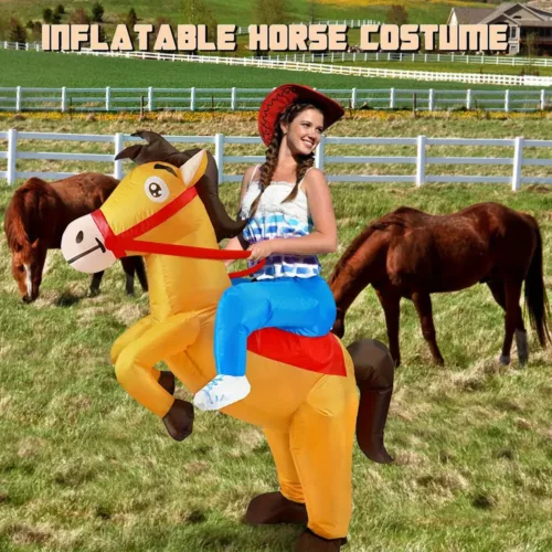 Costume gonflable cavalier jazz – déguisement humoristique animal original